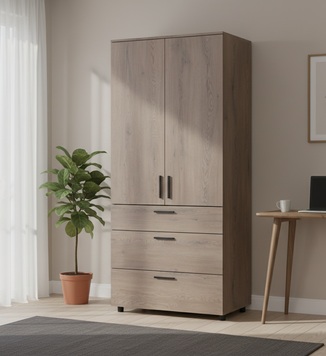 Skriňa na oblečenie Doros Thorn Cremona Cannolo 2 DTD/3Z tyč 90x51.6x200 (44900429) 44900429 foto