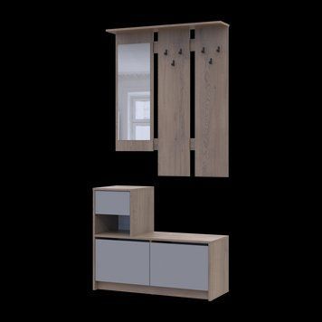 Predsieň Bela Cremona Cannolo/Siv&aacute; 1 DTD / 1 zrkadlo 100&times;40&times;210 (44900413) 44900413 foto