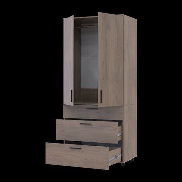 Skriňa na oblečenie Doros Thorn Cremona Cannolo 2 DTD/3Z tyč 90x51.6x200 (44900429) 44900429 foto