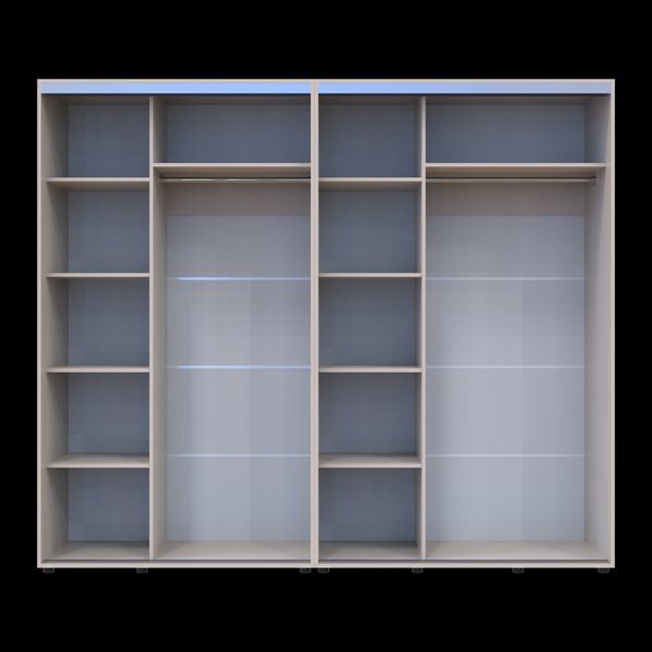 Skriňa s posuvn&yacute;mi dvermi Doros Sigma Slim Ka&scaron;m&iacute;r 2+2 DTD 250x60x214.4 (42005597) 42005597 foto