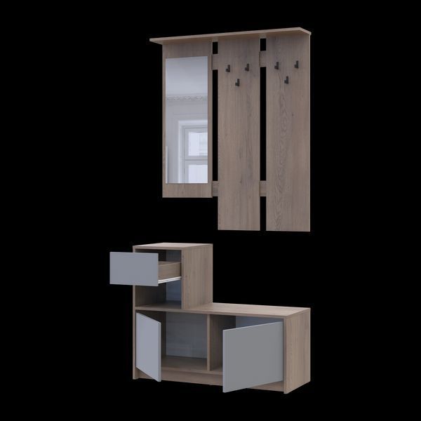 Predsieň Bela Cremona Cannolo/Siv&aacute; 1 DTD / 1 zrkadlo 100&times;40&times;210 (44900413) 44900413 foto