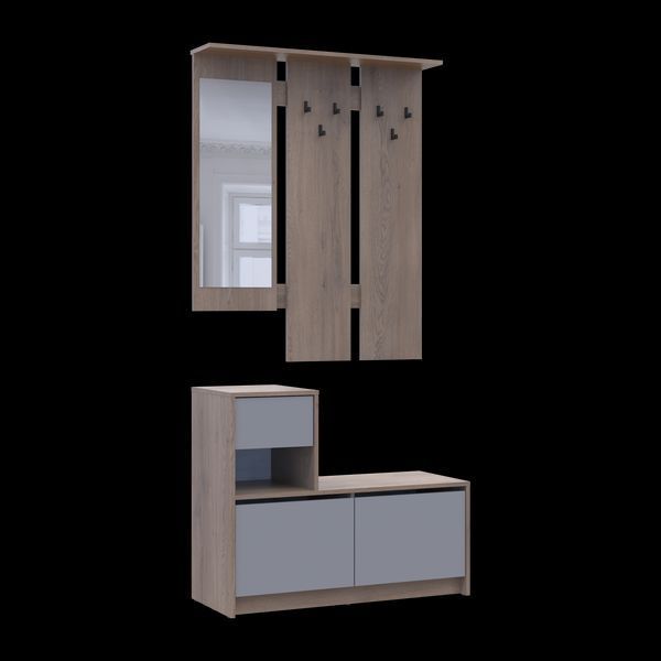 Predsieň Bela Cremona Cannolo/Siv&aacute; 1 DTD / 1 zrkadlo 100&times;40&times;210 (44900413) 44900413 foto