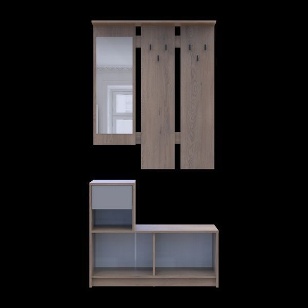 Predsieň Bela Cremona Cannolo/Siv&aacute; 1 DTD / 1 zrkadlo 100&times;40&times;210 (44900413) 44900413 foto