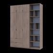 &Scaron;atn&iacute;kov&aacute; skriňa Doros Lukas Cremona Cannolo s reg&aacute;lom 3 dvere 180x50x240 (42005961) 42005961 foto