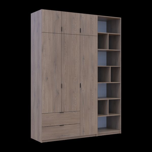 &Scaron;atn&iacute;kov&aacute; skriňa Doros Lukas Cremona Cannolo s reg&aacute;lom 3 dvere 180x50x240 (42005961) 42005961 foto