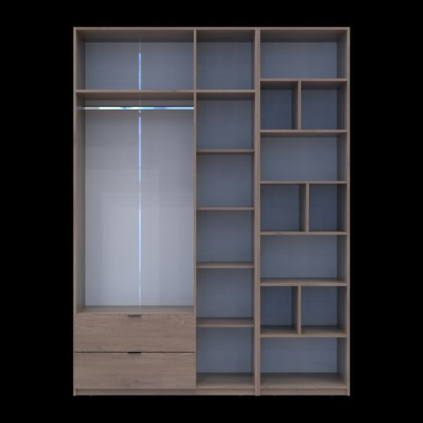 &Scaron;atn&iacute;kov&aacute; skriňa Doros Lukas Cremona Cannolo s reg&aacute;lom 3 dvere 180x50x240 (42005961) 42005961 foto