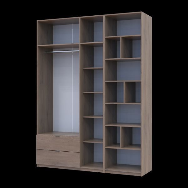 &Scaron;atn&iacute;kov&aacute; skriňa Doros Lukas Cremona Cannolo s reg&aacute;lom 3 dvere 180x50x240 (42005961) 42005961 foto