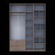 &Scaron;atn&iacute;kov&aacute; skriňa Doros Lukas Cremona Cannolo s reg&aacute;lom 3 dvere 180x50x240 (42005961) 42005961 foto 5