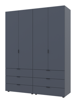 &Scaron;atn&iacute;kov&aacute; skriňa Doros Gelar set Grafit 2+2 dvere 155x49,5x203,4 (42002131) 1782247684 foto