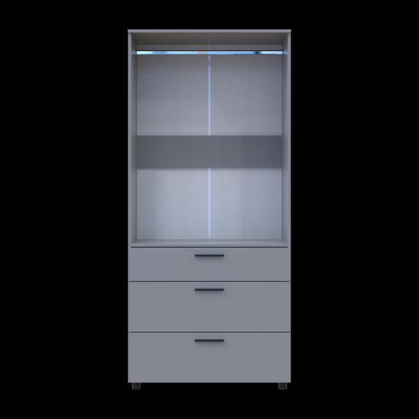 Skriňa na oblečenie Doros Thorn Siv&aacute; 2 DTD/3Z tyč 90x51.6x200 (44900441) 44900441 foto
