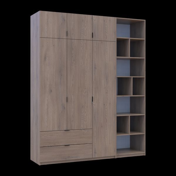 &Scaron;atn&iacute;kov&aacute; skriňa Doros Lukas Cremona Cannolo s reg&aacute;lom 3 dvere 195x50x240 (42005962) 42005962 foto