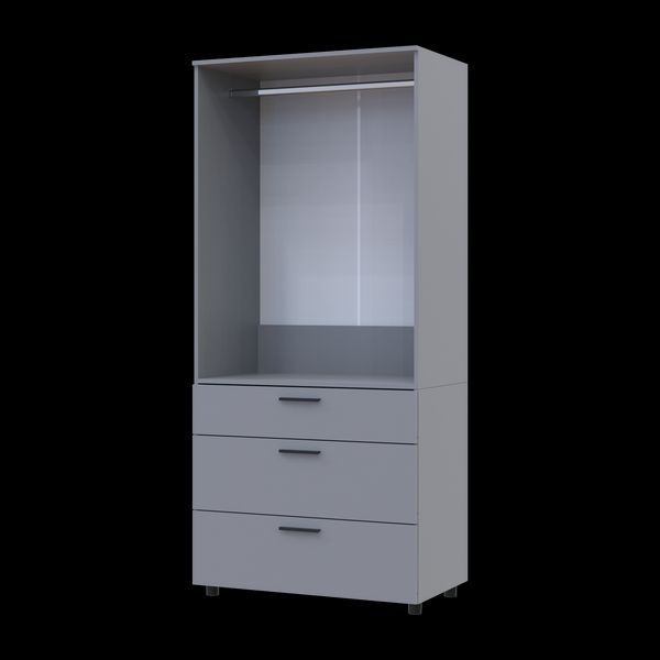 Skriňa na oblečenie Doros Thorn Siv&aacute; 2 DTD/3Z tyč 90x51.6x200 (44900441) 44900441 foto