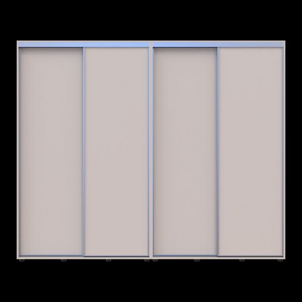 Skriňa s posuvn&yacute;mi dvermi Doros Sigma Slim Ka&scaron;m&iacute;r 2+2 DTD 260x60x214.4 (42005599) 42005599 foto