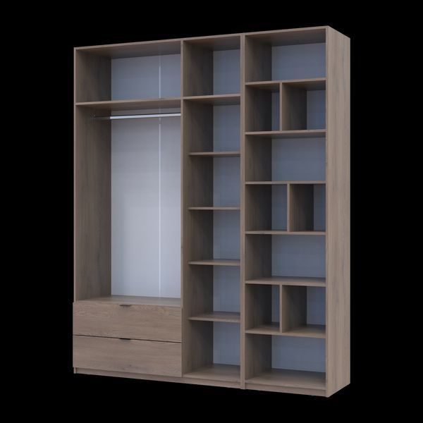 &Scaron;atn&iacute;kov&aacute; skriňa Doros Lukas Cremona Cannolo s reg&aacute;lom 3 dvere 195x50x240 (42005962) 42005962 foto