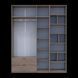 &Scaron;atn&iacute;kov&aacute; skriňa Doros Lukas Cremona Cannolo s reg&aacute;lom 3 dvere 195x50x240 (42005962) 42005962 foto 5
