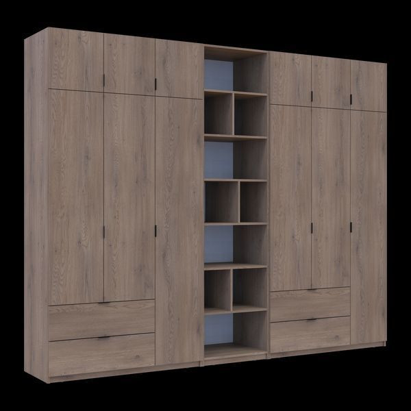 &Scaron;atn&iacute;kov&aacute; skriňa Doros Lukas Cremona Cannolo s reg&aacute;lom 3+3 dvere 300x50x240 (42005969) 42005969 foto