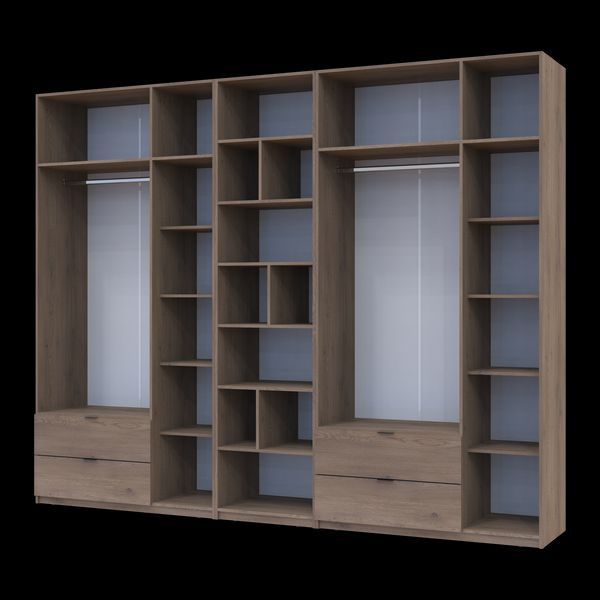 &Scaron;atn&iacute;kov&aacute; skriňa Doros Lukas Cremona Cannolo s reg&aacute;lom 3+3 dvere 300x50x240 (42005969) 42005969 foto