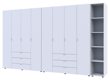 Set Doros Gelar s policovou skriňou Biely 4+4 dvere 348,2x49,5x203,4 (42005040) 1932767830 foto