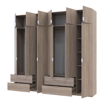 &Scaron;atn&iacute;kov&aacute; skriňa Doros Lukas set Dub Sonoma 3+3 DTD 255&times;50&times;240 (42005111) 2571638403 foto