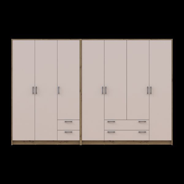 &Scaron;atn&iacute;kov&aacute; skriňa Doros Rondi Dub Artisan/Ka&scaron;m&iacute;r 3+4 DTD 281х52х195 (42005660) 42005660 foto