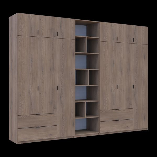 &Scaron;atn&iacute;kov&aacute; skriňa Doros Lukas Cremona Cannolo s reg&aacute;lom 3+3 dvere 315x50x240 (42005970) 42005970 foto