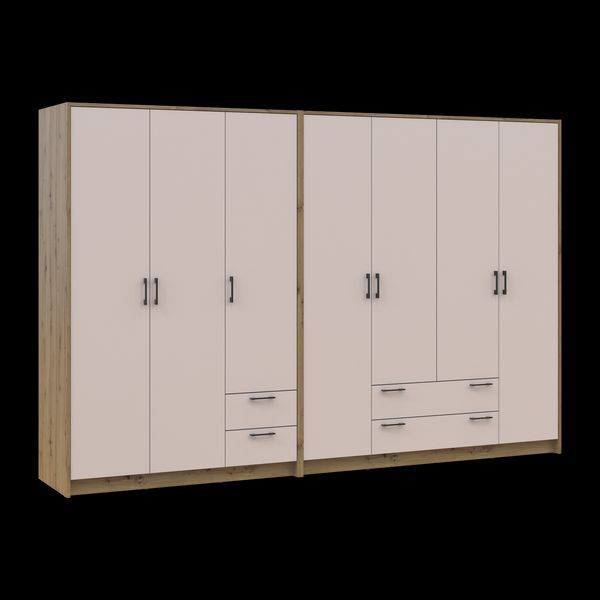 &Scaron;atn&iacute;kov&aacute; skriňa Doros Rondi Dub Artisan/Ka&scaron;m&iacute;r 3+4 DTD 281х52х195 (42005660) 42005660 foto