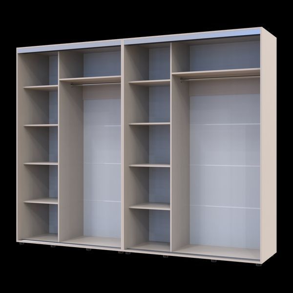 Skriňa s posuvn&yacute;mi dvermi Doros Sigma Slim Ka&scaron;m&iacute;r 2+2 DTD 270x60x214.4 (42005601) 42005601 foto