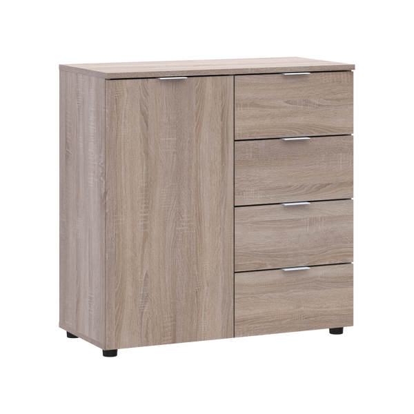 Komoda Doros Ron 1, 1 dvierka 4 &scaron;upl&iacute;ky Dub sonoma 80х38х81 (41516294) 41516294 foto