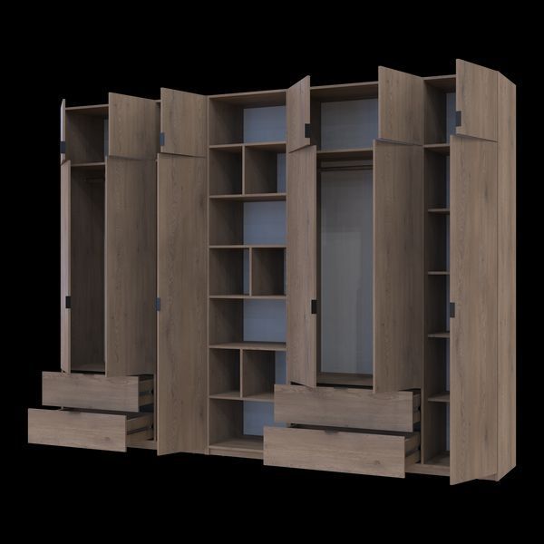 &Scaron;atn&iacute;kov&aacute; skriňa Doros Lukas Cremona Cannolo s reg&aacute;lom 3+3 dvere 330x50x240 (42005971) 42005971 foto