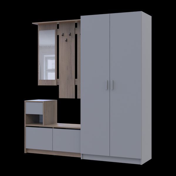 Predsieň Bela a skriňa Promo Cremona/Cannolo/Siv&aacute; 2 DTD 190&times;48&times;204 (42005331) 42005331 foto