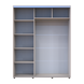 Skriňa s posuvn&yacute;mi dvermi Doros Sigma Slim Ka&scaron;m&iacute;r 2 DTD 170x60x214.4 (42005460) 42005460 foto 4