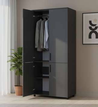 Skriňa na oblečenie Doros Thorn Antracit 2 DTD tyč 90x51.6x200 (44900443) 44900443 foto