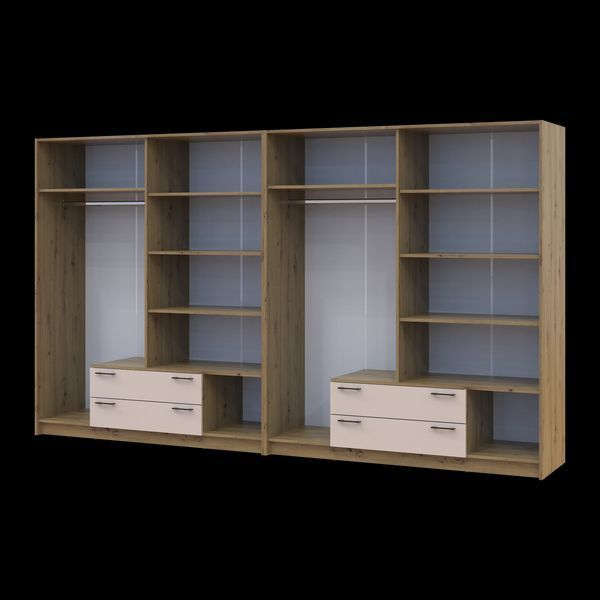 &Scaron;atn&iacute;kov&aacute; skriňa Doros Rondi Dub Artisan/Ka&scaron;m&iacute;r 4+4 DTD 320х52х195 (42005662) 42005662 foto