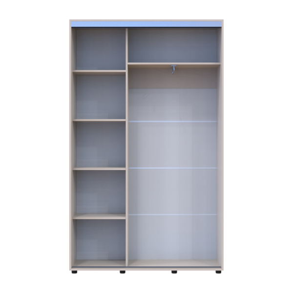 Skriňa s posuvn&yacute;mi dvermi Doros Sigma Slim Ka&scaron;m&iacute;r 2 DTD 130x45x214.4 (42005447) 42005447 foto