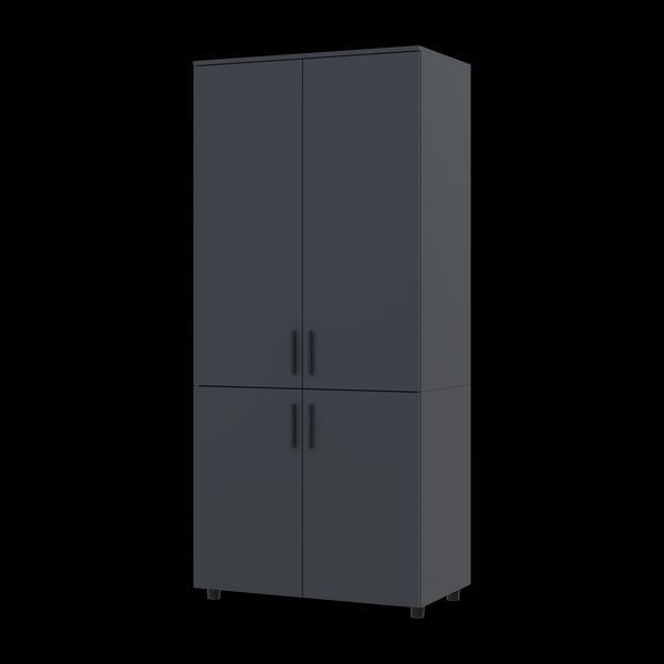 Skriňa na oblečenie Doros Thorn Antracit 2 DTD tyč 90x51.6x200 (44900443) 44900443 foto
