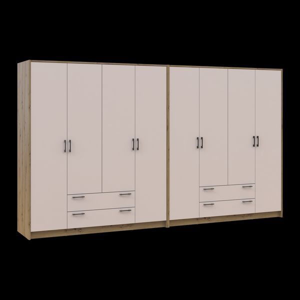 &Scaron;atn&iacute;kov&aacute; skriňa Doros Rondi Dub Artisan/Ka&scaron;m&iacute;r 4+4 DTD 320х52х195 (42005662) 42005662 foto