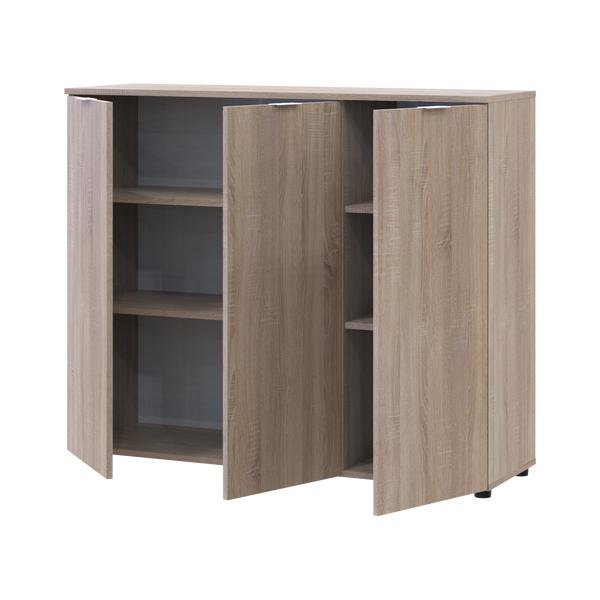 Komoda Doros Ron 6, 3 dvierka Dub sonoma 120х38х100 (41516297) 41516297 foto
