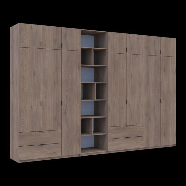 &Scaron;atn&iacute;kov&aacute; skriňa Doros Lukas Cremona Cannolo s reg&aacute;lom 3+4 dvere 360x50x240 (42005974) 42005974 foto