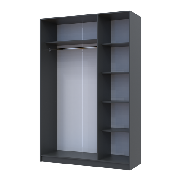 Skriňa na oblečenie Doros Promo Grafit 3 dvere 135x48x204 (44900233) 1933380494 foto