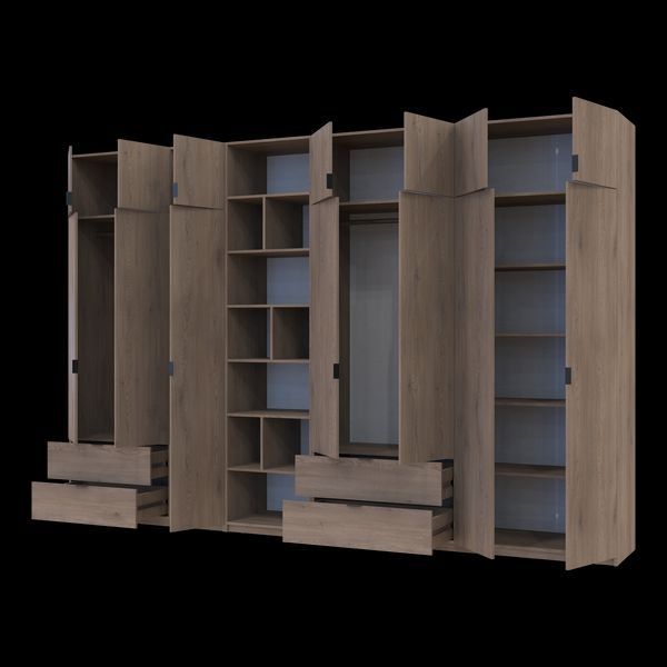 &Scaron;atn&iacute;kov&aacute; skriňa Doros Lukas Cremona Cannolo s reg&aacute;lom 3+4 dvere 360x50x240 (42005974) 42005974 foto