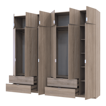&Scaron;atn&iacute;kov&aacute; skriňa Doros Lukas set Dub Sonoma 3+3 DTD 270&times;50&times;240 (42005115) 2571638968 foto