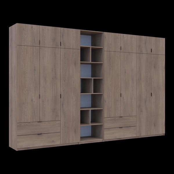 &Scaron;atn&iacute;kov&aacute; skriňa Doros Lukas Cremona Cannolo s reg&aacute;lom 3+4 dvere 375x50x240 (42005975) 42005975 foto