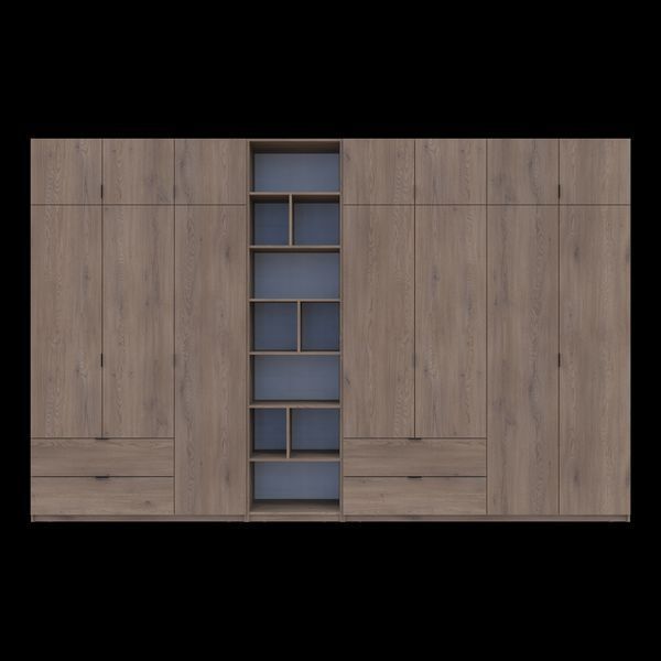 &Scaron;atn&iacute;kov&aacute; skriňa Doros Lukas Cremona Cannolo s reg&aacute;lom 3+4 dvere 375x50x240 (42005975) 42005975 foto