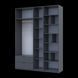 &Scaron;atn&iacute;kov&aacute; skriňa Doros Lukas Grafit s reg&aacute;lom 3 dvere 180x50x240 (42005907) 42005907 foto 3