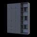 &Scaron;atn&iacute;kov&aacute; skriňa Doros Lukas Grafit s reg&aacute;lom 3 dvere 180x50x240 (42005907) 42005907 foto 1