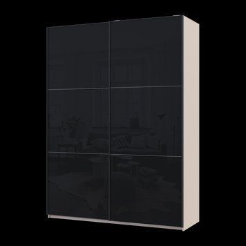 Skriňa s posuvn&yacute;mi dverami Doros G-Caiser Ka&scaron;m&iacute;r / Čierna 2 Skla 3 časti 180x60x240 (42005326) 42005326 foto