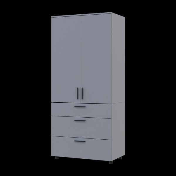 Skriňa na oblečenie Doros Thorn Siv&aacute; 2 DTD/3Z police 90x51.6x200 (44900442) 44900442 foto