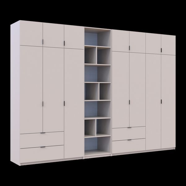 &Scaron;atn&iacute;kov&aacute; skriňa Doros Lukas Ka&scaron;m&iacute;r s reg&aacute;lom 3+4 dvere 340x50x240 (42005936) 42005936 foto
