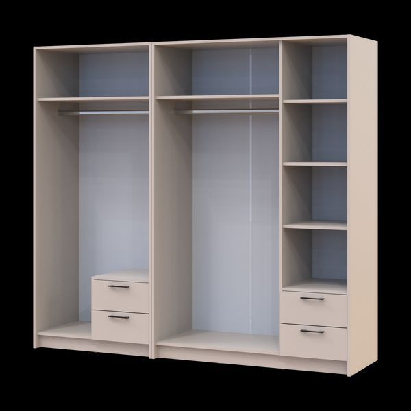 &Scaron;atn&iacute;kov&aacute; skriňa Doros Rondi so zrkadlom Ka&scaron;m&iacute;r 2+3 DTD 203х52х195 (42005619) 42005619 foto