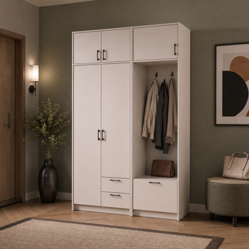 &Scaron;atn&iacute;kov&aacute; skriňa Doros Rondi s ve&scaron;iakom a nadstavbou Ka&scaron;m&iacute;r 2 DTD 142х52х236 (42005394) 42005394 foto
